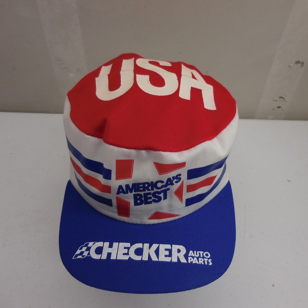 Vintage Checker Auto Parts USA Hat Americas Best Fram Autolite Painter Cap OSFA
